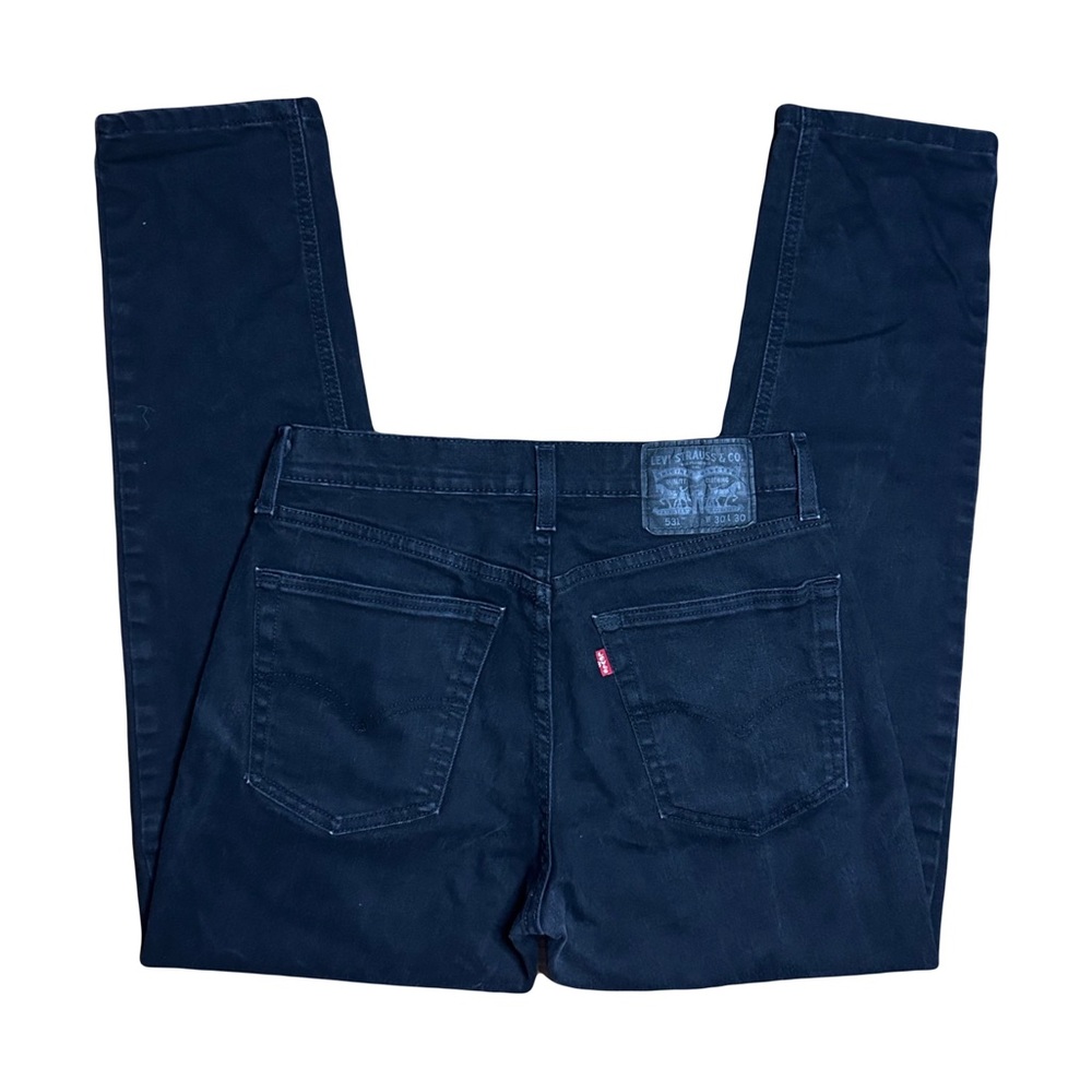 Levis 531 Men’s Black Jeans Athletic Slim Fit Size 30x30 Red Tab